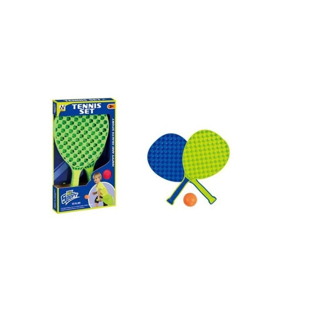 Strandtennis m/skumbold blå/grøn 35 cm +3 år
