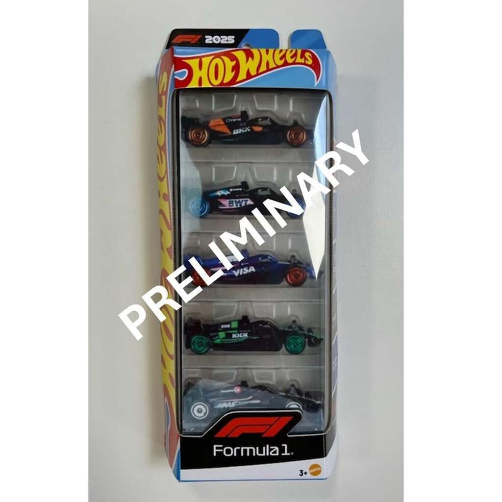 Hot Wheels F-1 Racing 2025 1:64 5-pak
