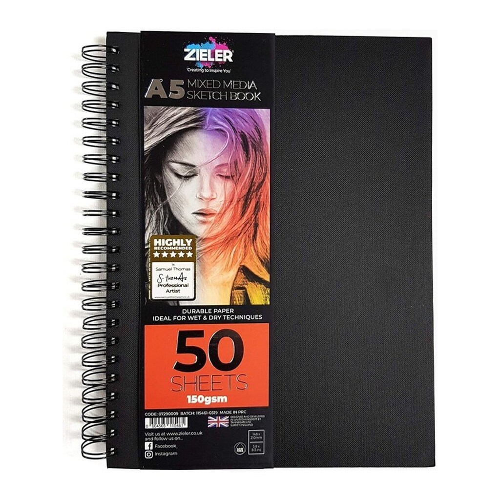 Zieler Skitsebog HardcoverSPIRAL A5 150g