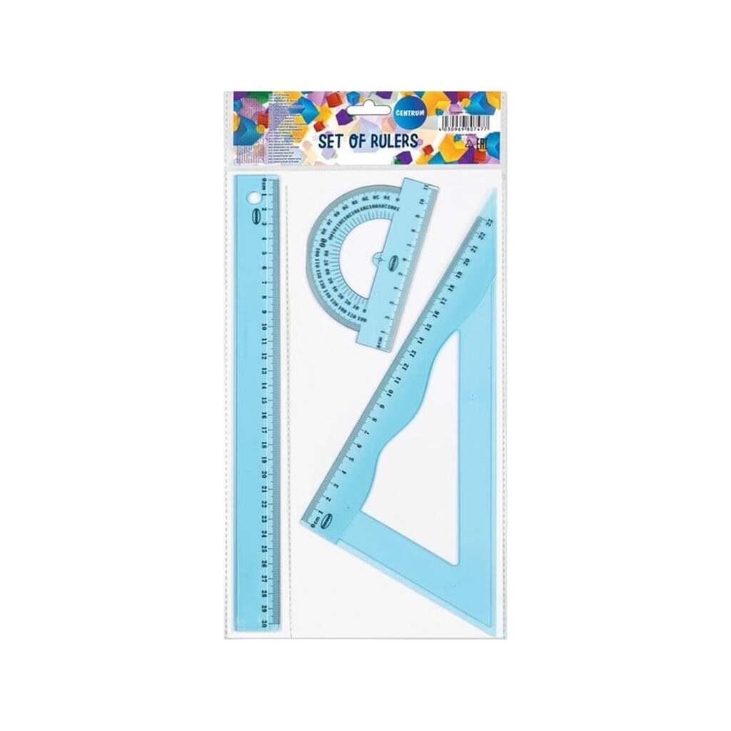 CENTRUM Geometrisæt 30 cm. 3 dele. Klar plast