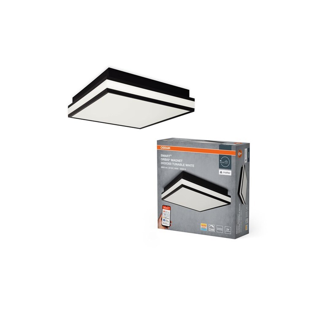Osram SMART+ Orbis Magnet 2500lm 26W/827-865 300x300mm sort WiFi