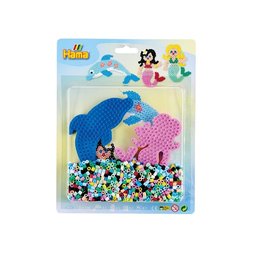 Hama Beads Set - Mermaids with Dolphin 1100 pcs