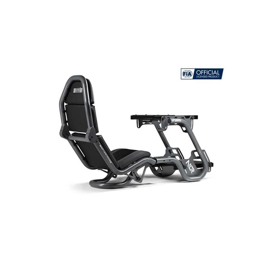 Next Level Racing F-GT Pro Formula and GT Racing Simulator Cockpit - Grey Racing simulator cockpit - Grå - Metal base - Op til 150 kg