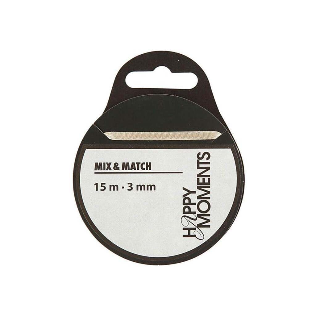 Creativ Company - Satin ribbon Off-white 15m