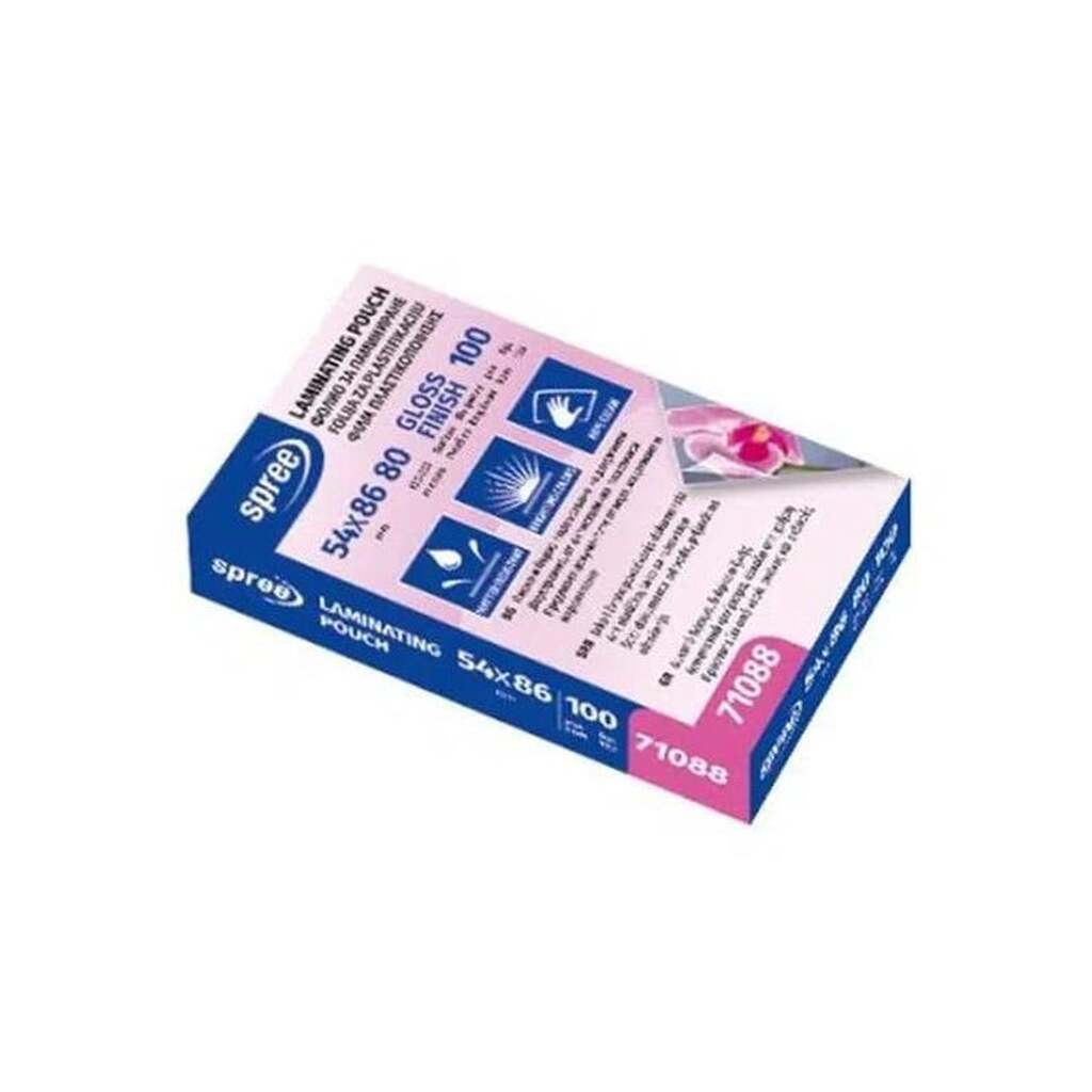 SPREE Lamineringslomme 100 54*86mm 80my