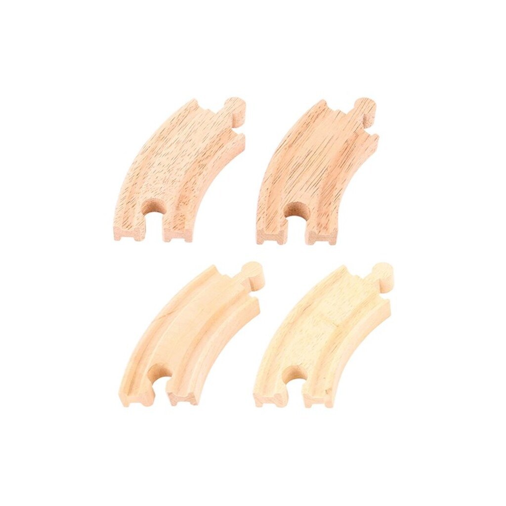 Bigjigs Wooden Rails - Short Bends 4 pcs.
