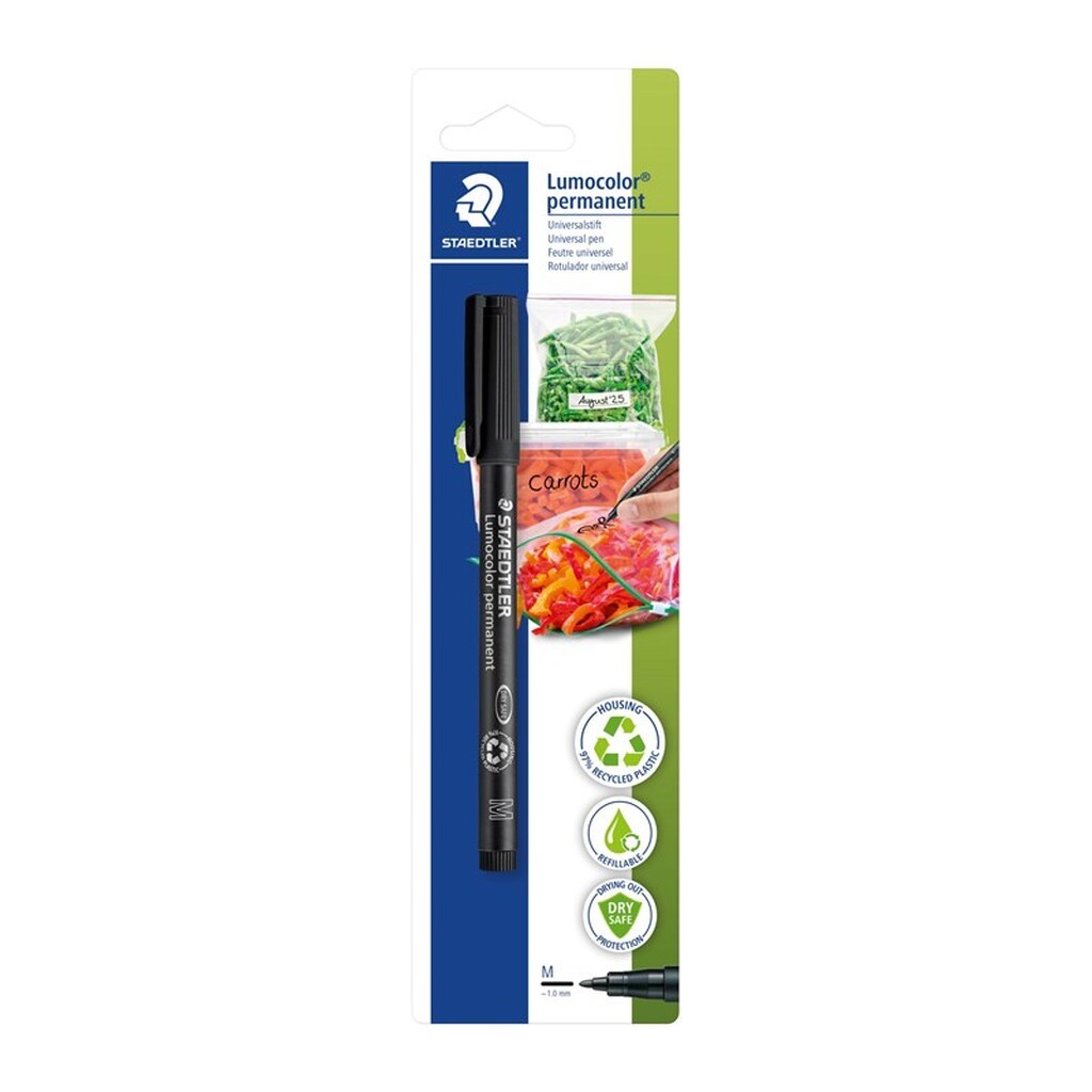 Staedtler Lumocolor Perm M 1,0mm Sort 1/Bk
