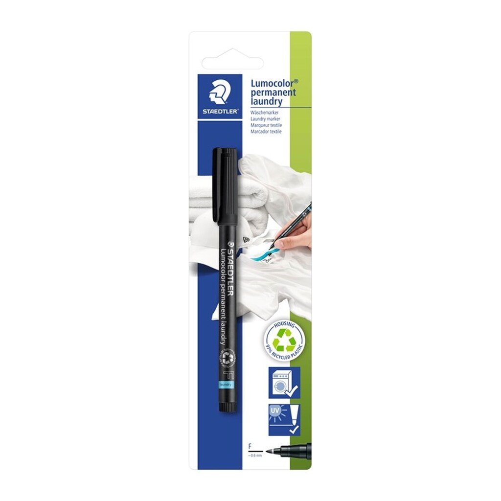 Staedtler Lumocolor Tøjmarker F 0,6mm Sort.1/Bk