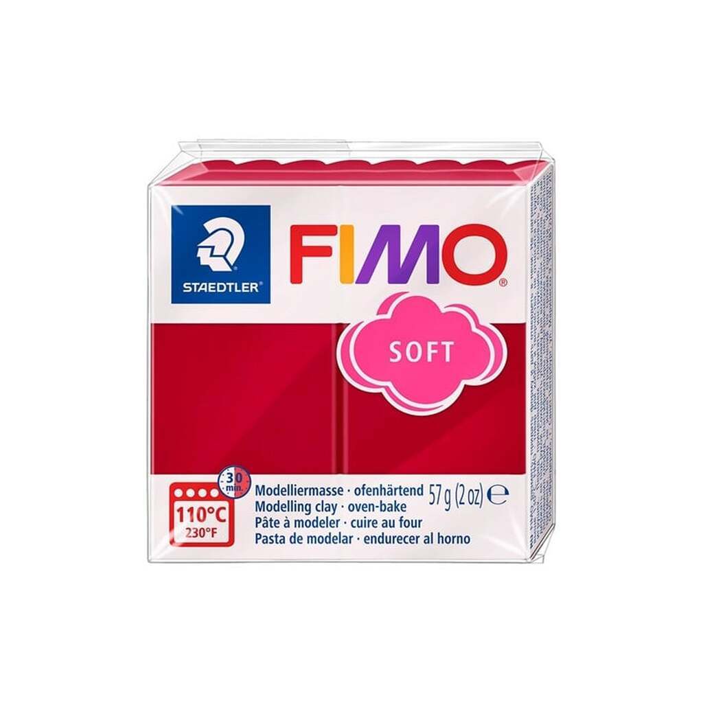 Staedtler FIMO modeller soft 57g. Kirsebær rød