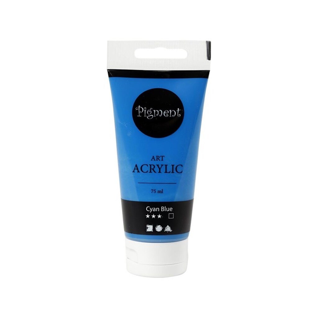 Creativ Company Pigment Art Acrylic Paint Cyan Blue 75ml