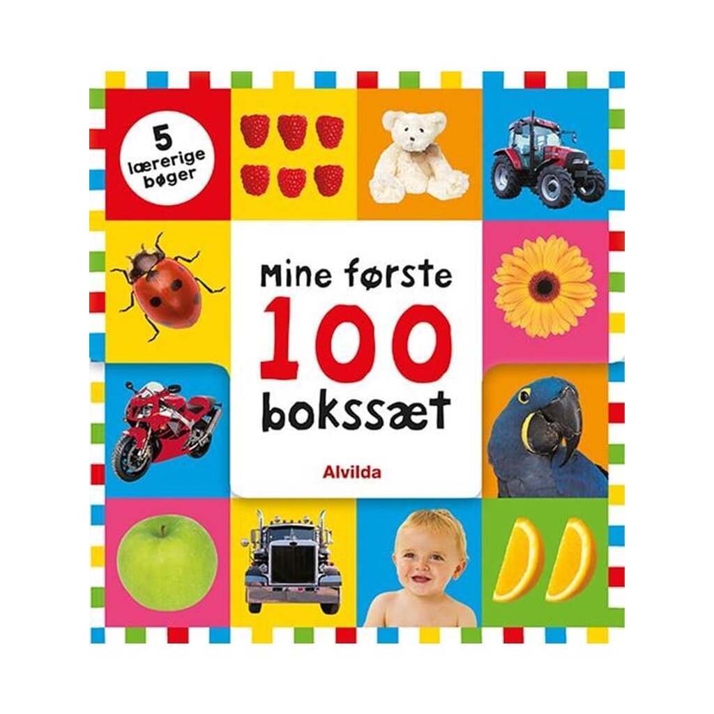 Mine første 100 - bokssæt (5 lærerige bøger) - Børnebog - Pocketbog