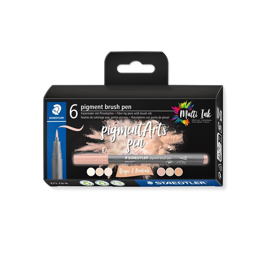 Staedtler BRUSH PEN PIGMENT BEIGE 6 stk/ass