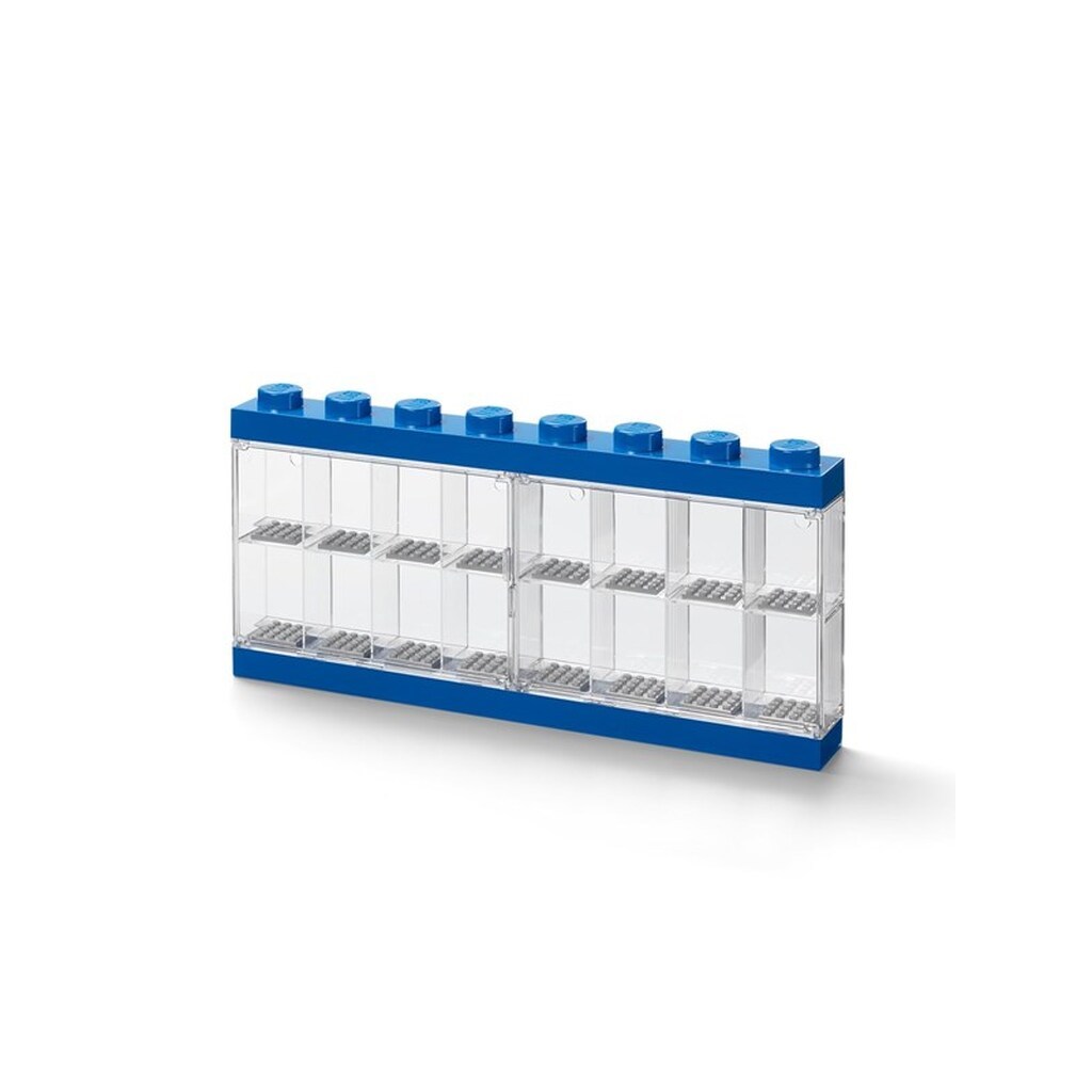 LEGO MINIFIGURE DISPLAY CASE 16 (8 KNOB) BLUE