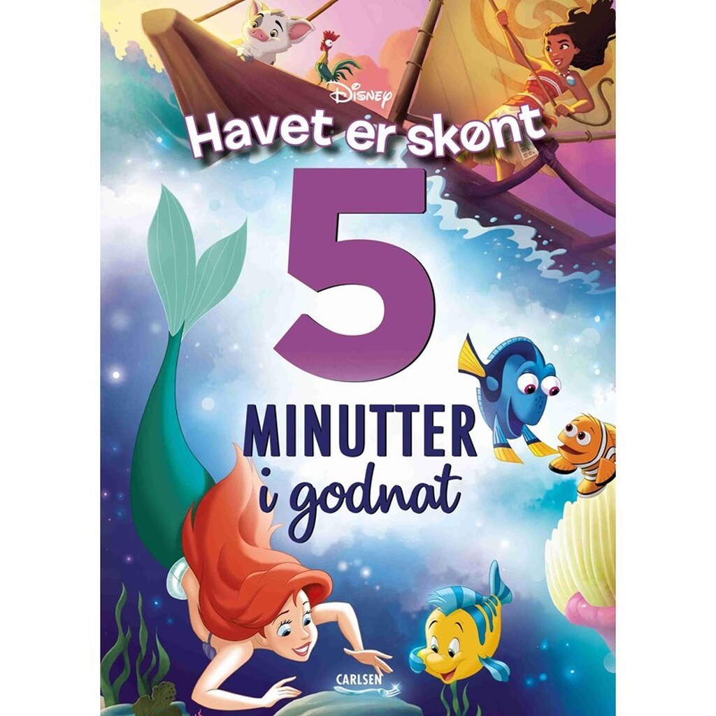 Fem minutter i godnat - Havet er skønt - Børnebog - Hardcover