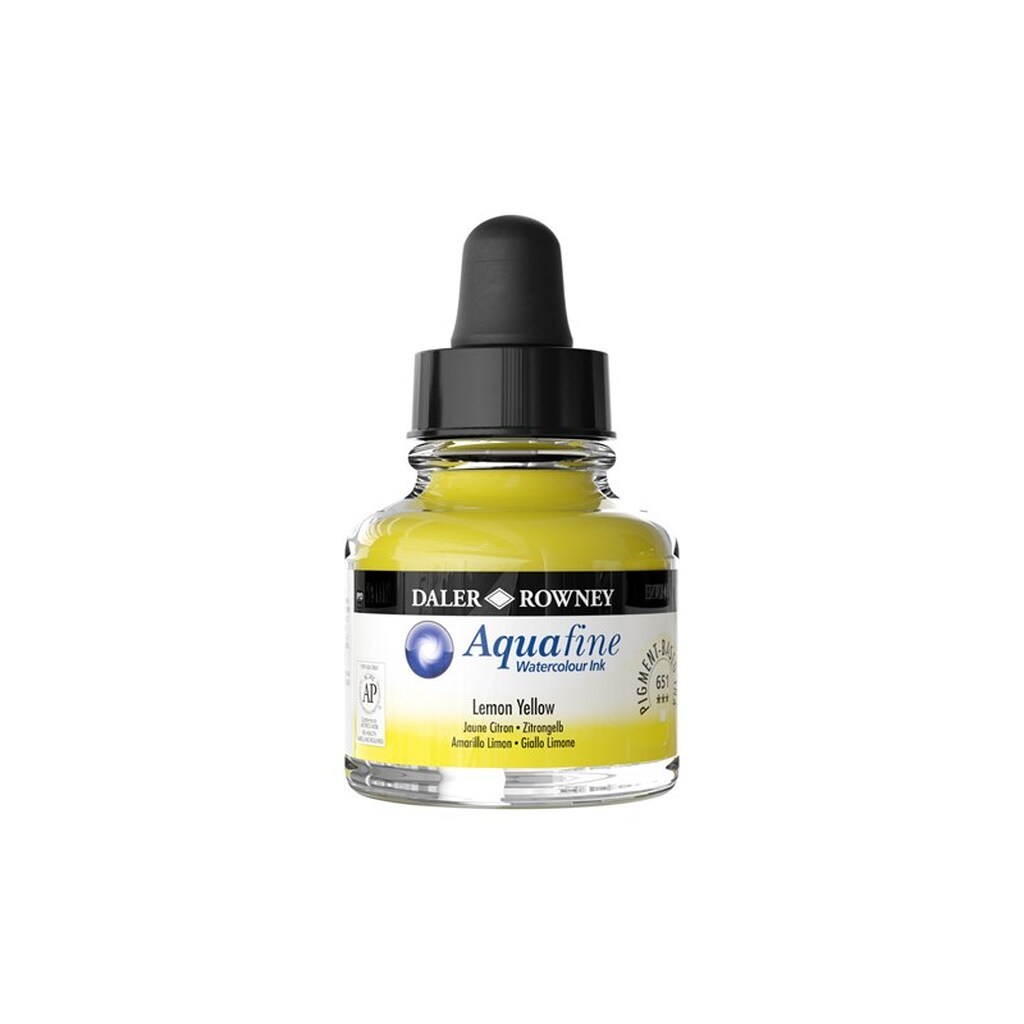 Daler-Rowney Aquafine 29.5 ml Ink Lemon Yellow