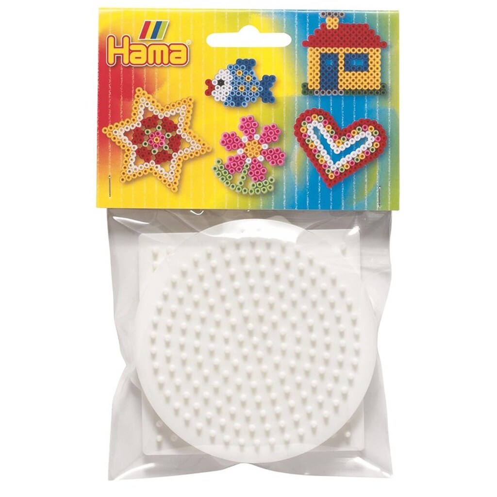 Hama Ironing beads Pegboards Circle Square Heart 3 pcs