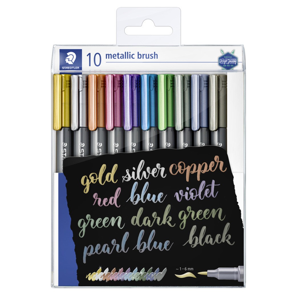 Staedtler STAEDTLER Marker Brush Met 10/Ass