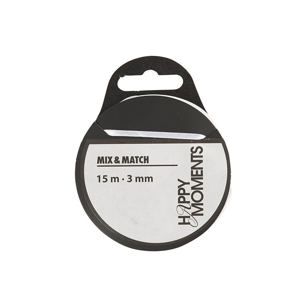 Creativ Company Satin ribbon - White 15m