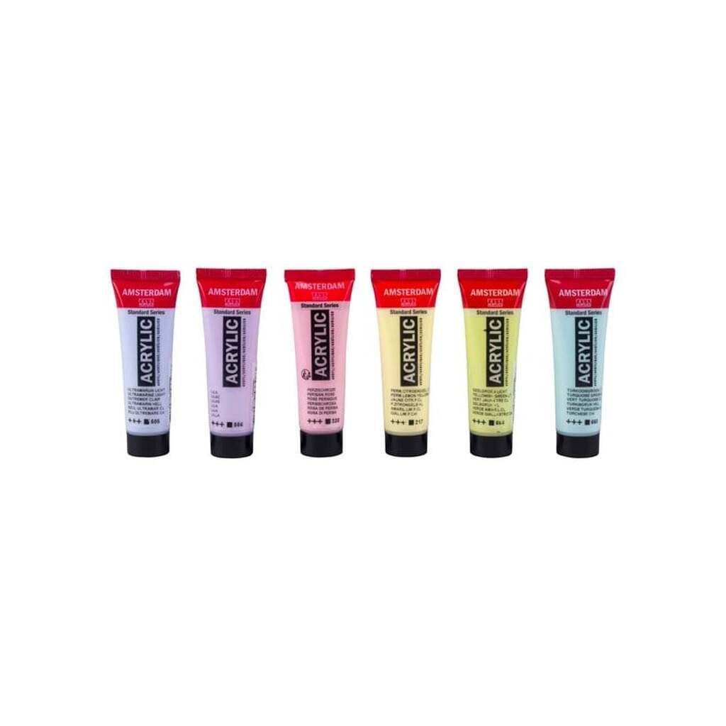 Bruynzeel Amsterdam Standard Series Acrylic Paint Pastel Set 20ml 6pcs.