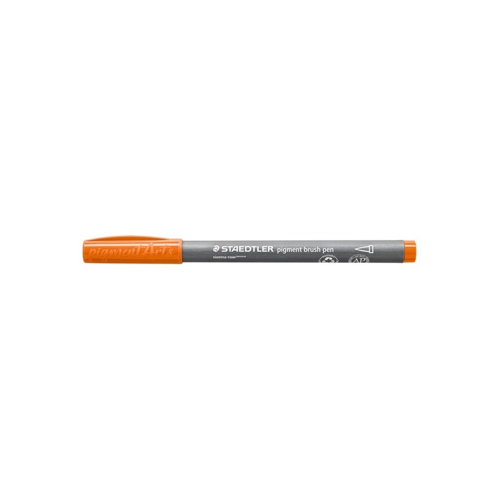 Staedtler BRUSH PIGMENT PEN, ÆSKE 10 STK, GUL/BRUN SIENNA