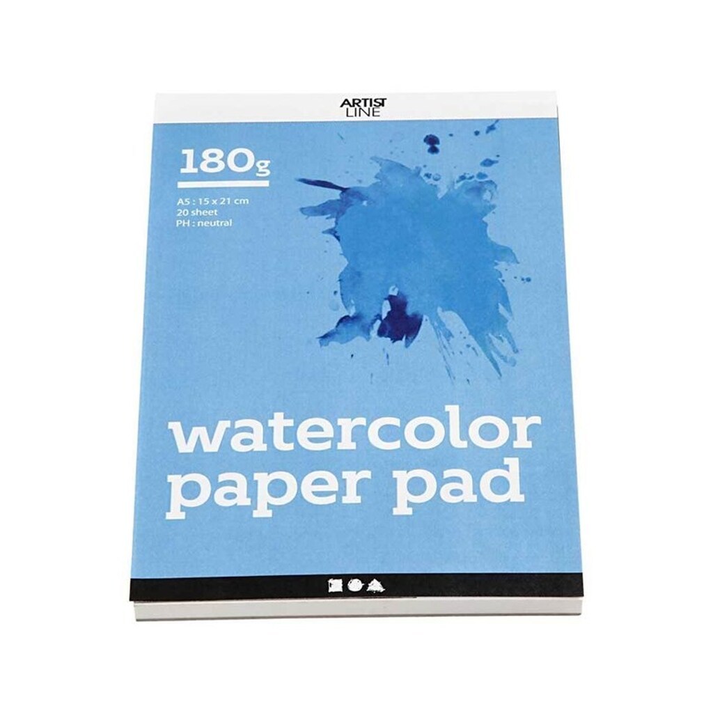 Creativ Company Watercolor Block White A5 180gr 20 Sheets