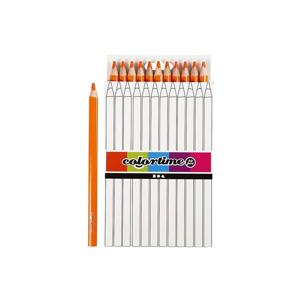 Creativ Company Triangular Jumbo colored pencils - Orange 12pcs.