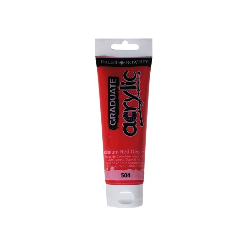 Daler-Rowney Graduate Acrylic 120 ml Cadmium Red Deep Hue