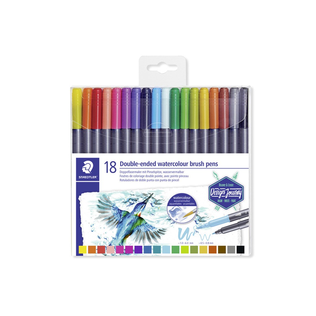 Staedtler STAEDTLER Duo Aquarel Brush 18/Ass