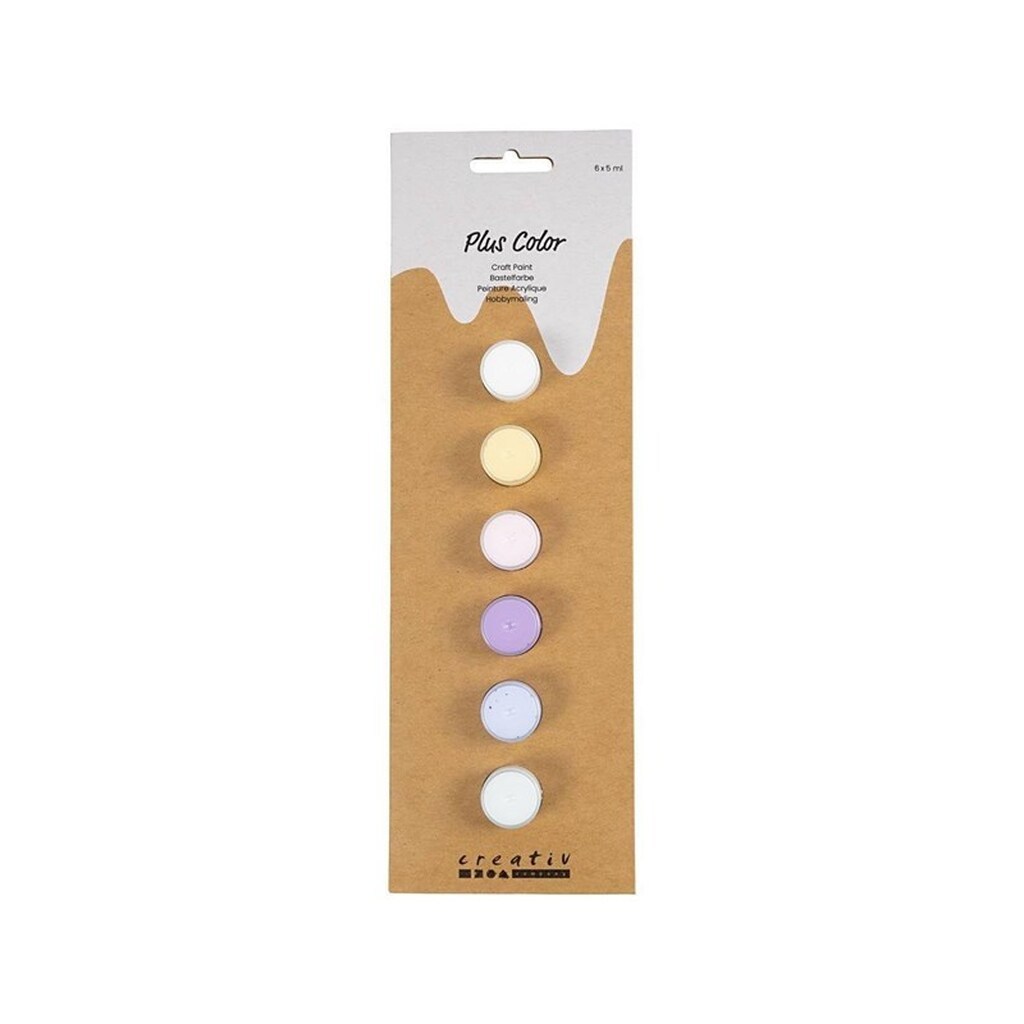 Creativ Company Plus Color Acrylic Paint Pastel Colors - 6x5ml.