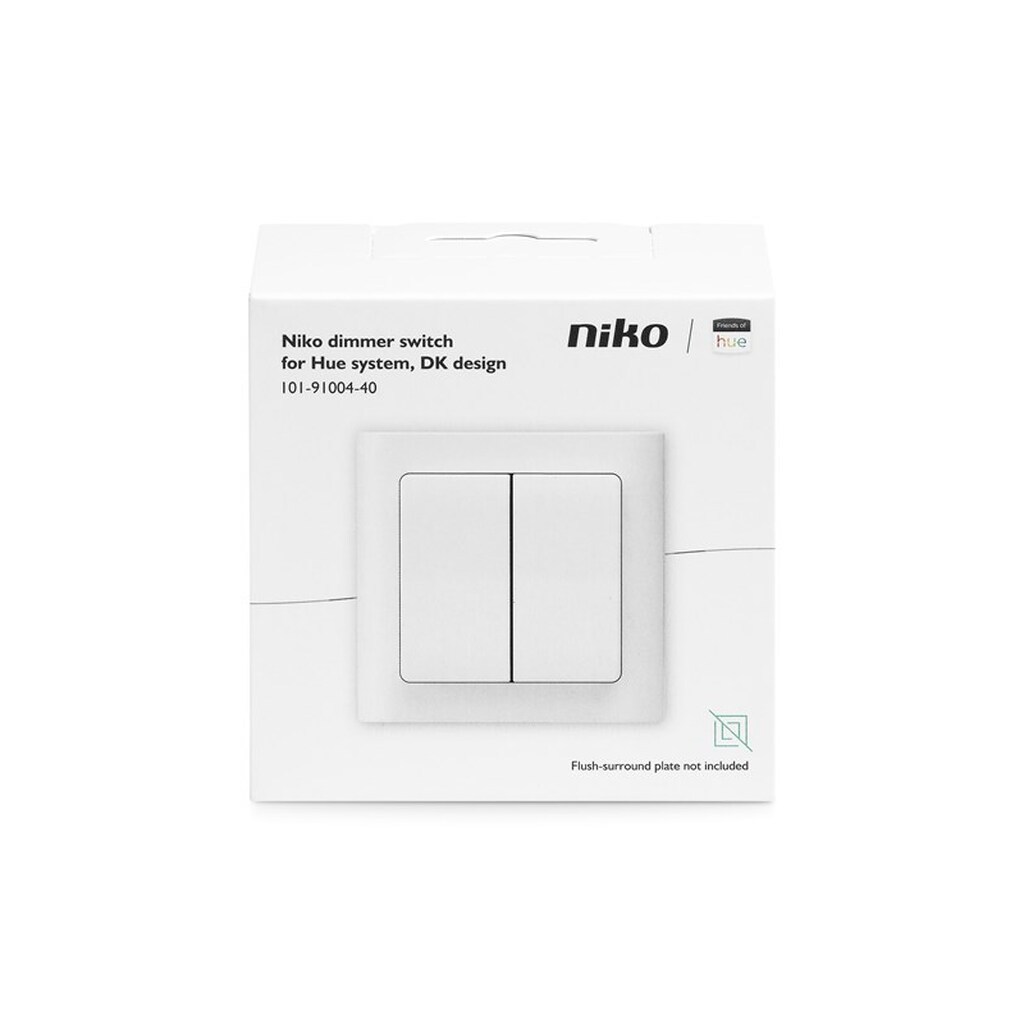 Niko Trådløs FUGA Lysdæmper/Kontakt til Philips Hue - Intense White