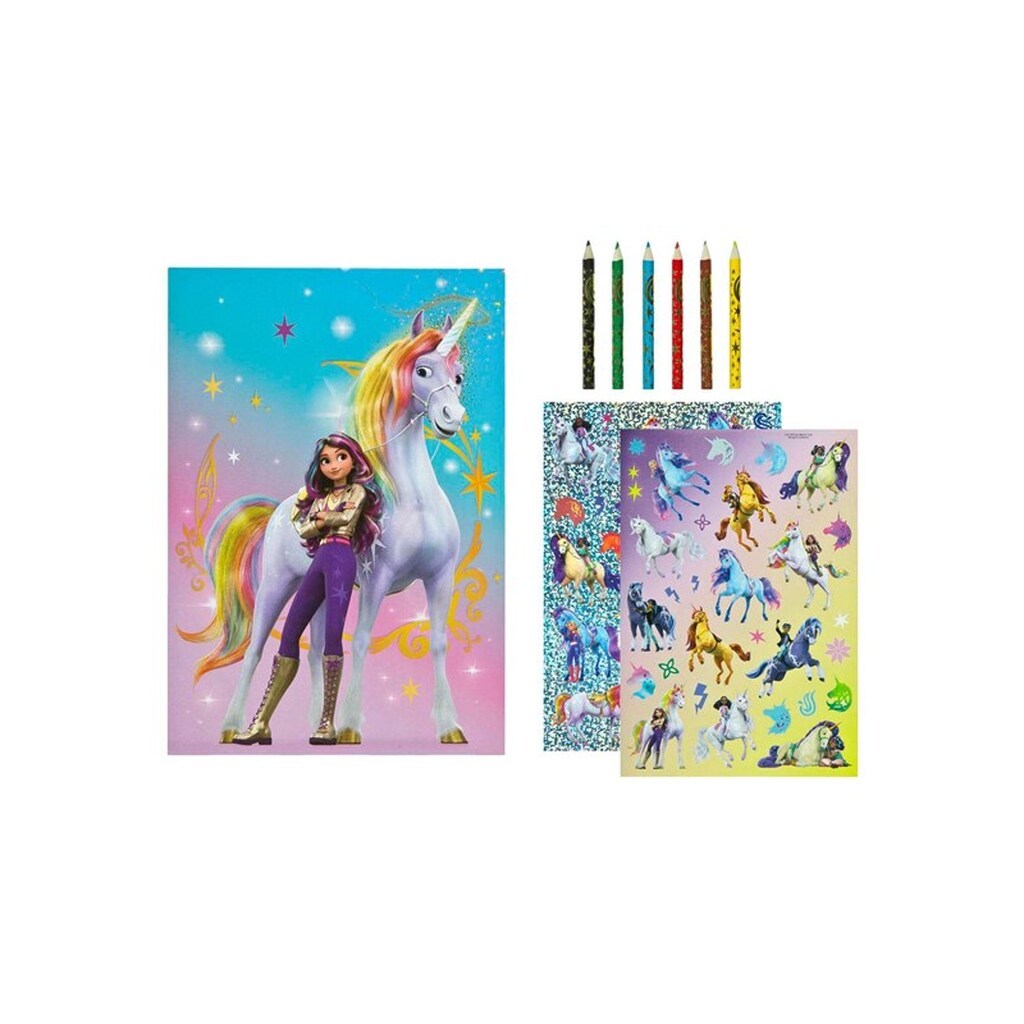 Undercover Unicorn Academy Coloring Set with Stickers and Pencils