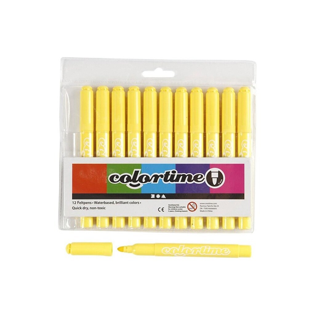 Creativ Company Lemon yellow Jumbo markers 12pcs.