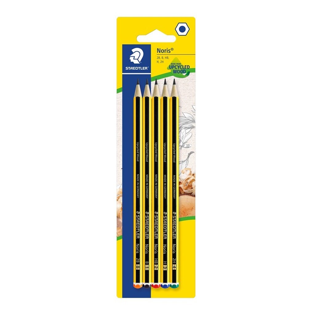 Staedtler Noris Blyant 2B,HB,2H 5 ass./bk 100% PEFC