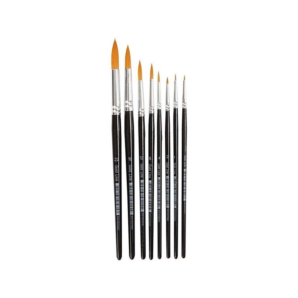 Creativ Company Gold Line Brushes - 8 pcs.