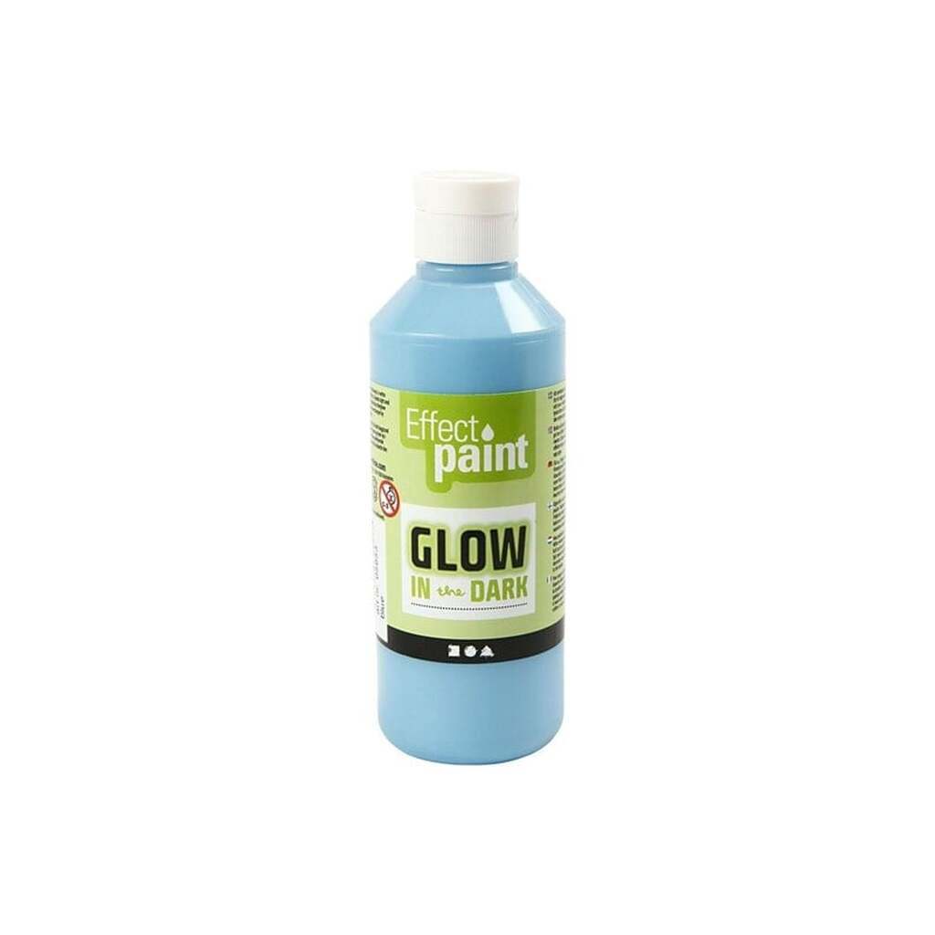 Creativ Company Glow in the dark paint - Light blue 250ml