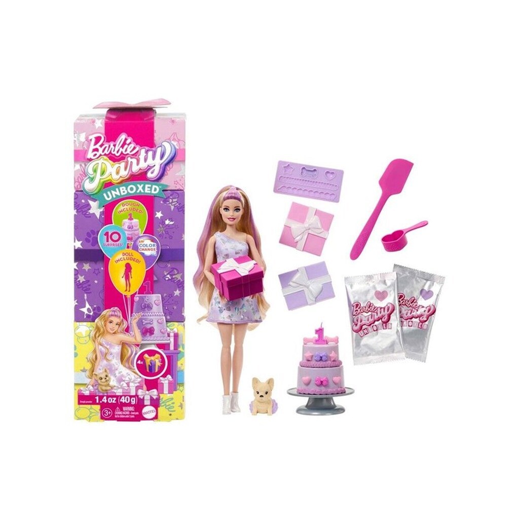 Barbie Party Unboxed Pet Birthday Series Doll