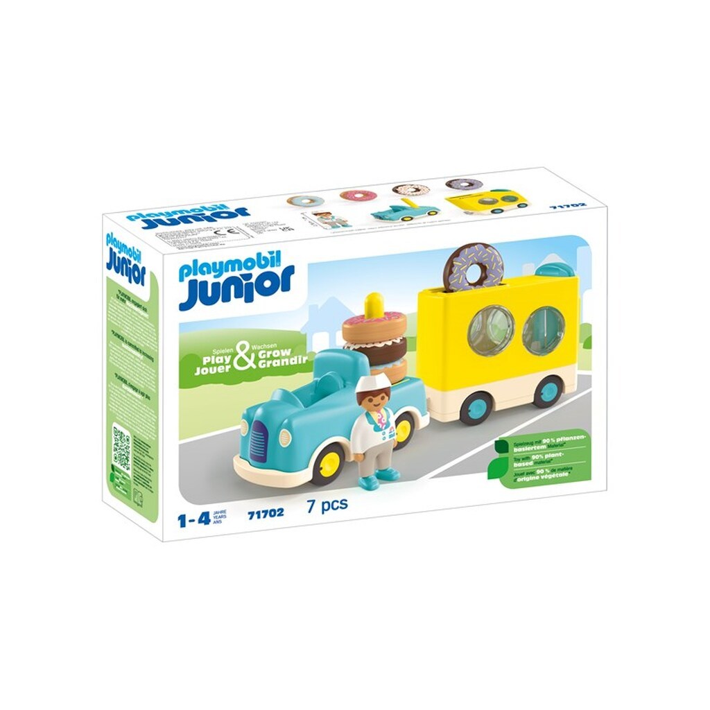 Playmobil 1.2.3 - Junior Skør Donut Truck med stable- og sorteringsfunktion