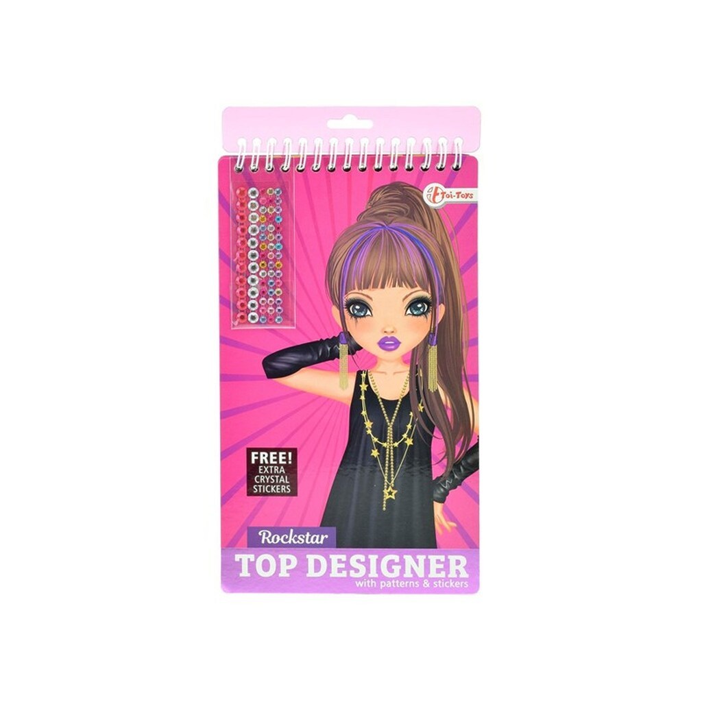 Toi-Toys Sketchbook Rock Star with Stickers Diamonds and Templates