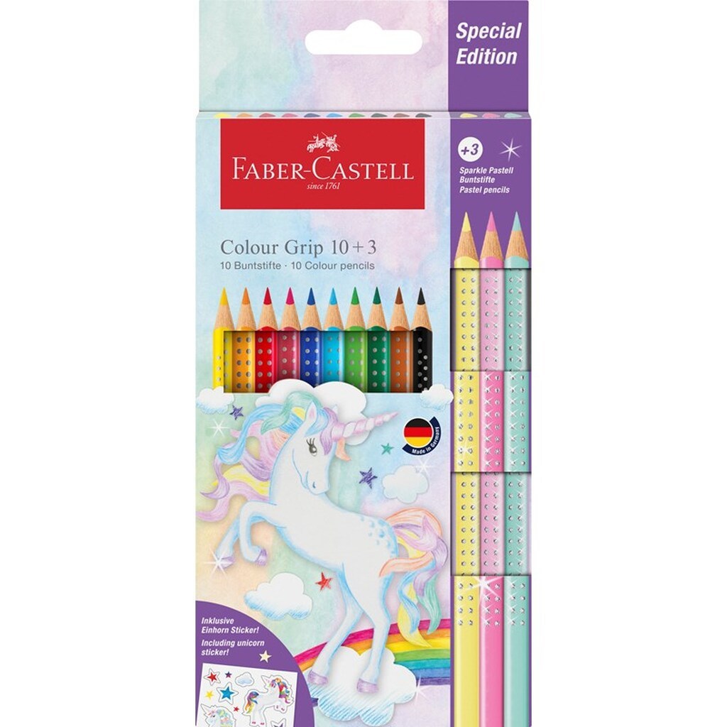 Faber-Castell Grip Unicorn 10 + 3 Sparkle