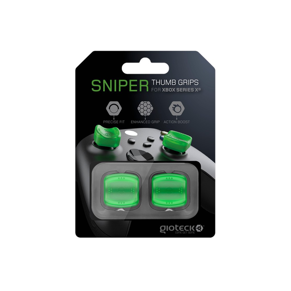 Gioteck Xbox Series X Sniper Tomel Thumb Grip Package - Green - Miscellaneous Tilbehør til spillekonsol - Microsoft Xbox One