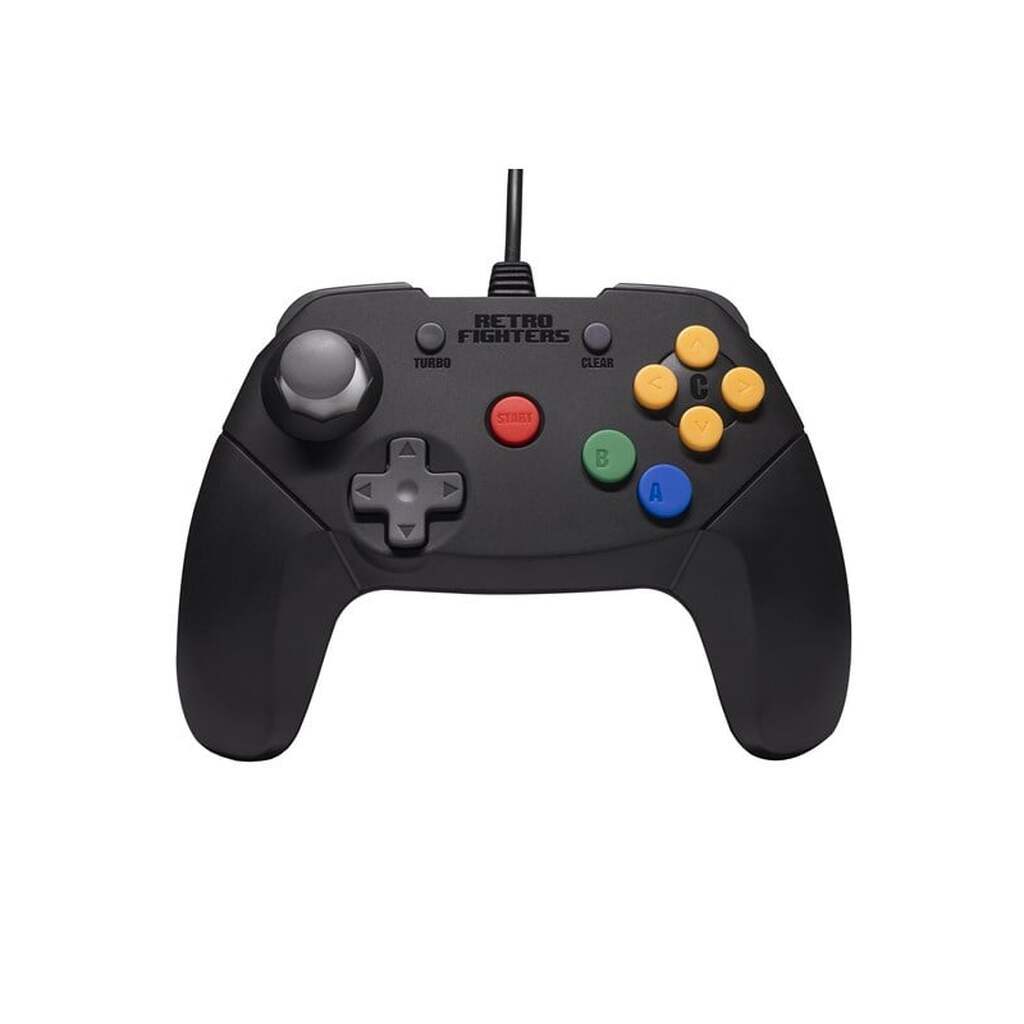 Retro Fighters Brawler64 Color Edition v2 - Black - Wired Controller - Nintendo 64
