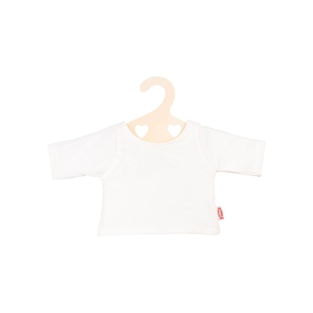 Heless Doll T-Shirt White on Clothes Hanger size 28-35 cm