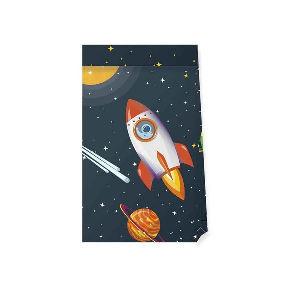 Globos - Paper Party Bags Rocket Space 4 pcs.