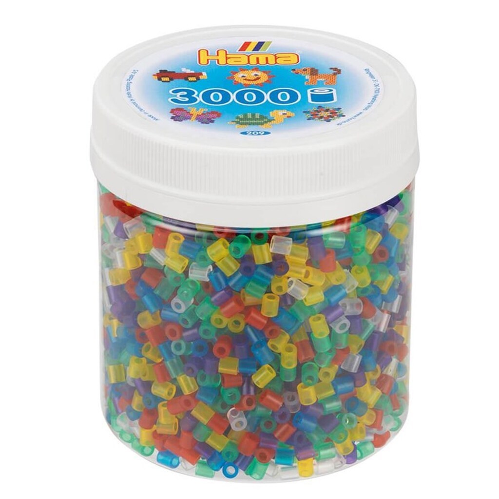 Hama Beads in Pot - Transparent Mix 3000 pcs