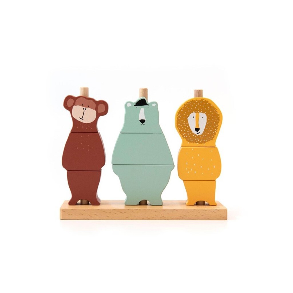 Trixie Baby Wooden Stack Puzzle Animals