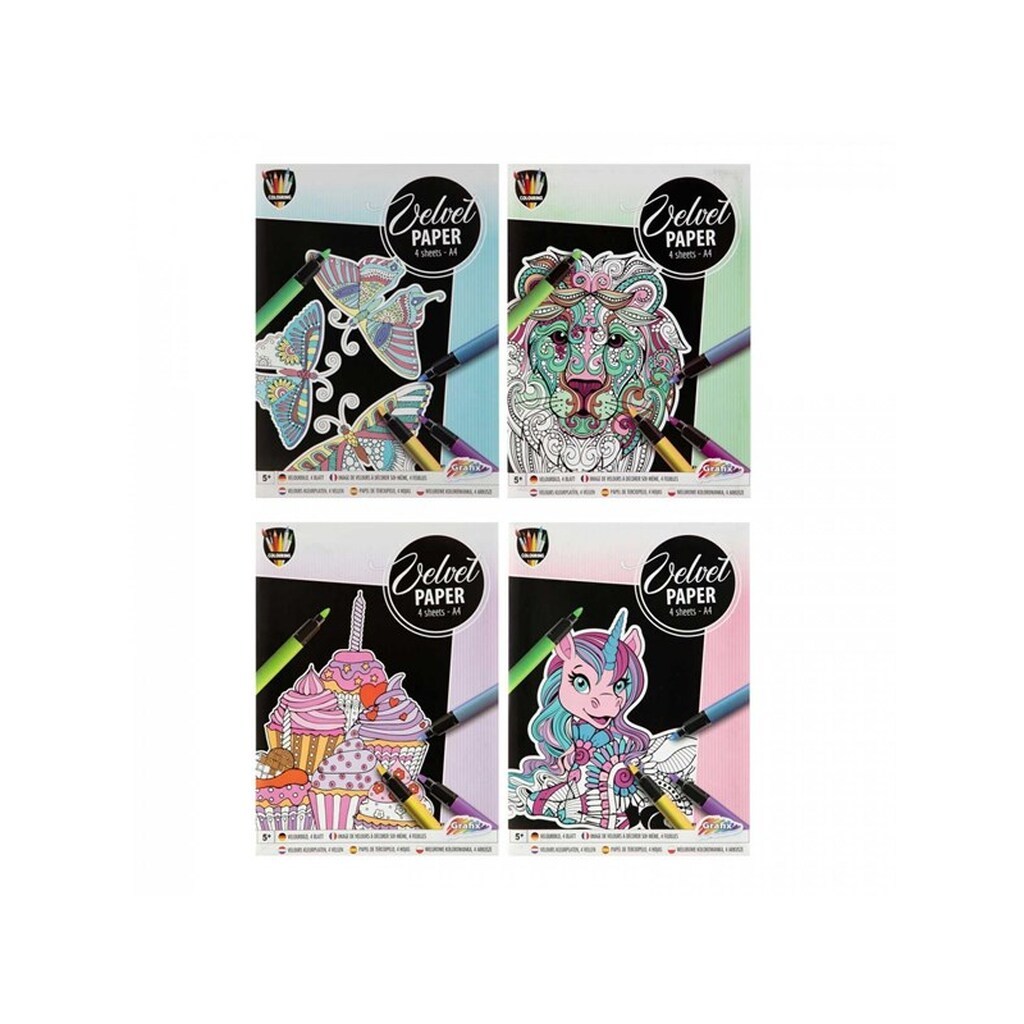 Creative Craft Group Velour billeder A4, 4 stk.