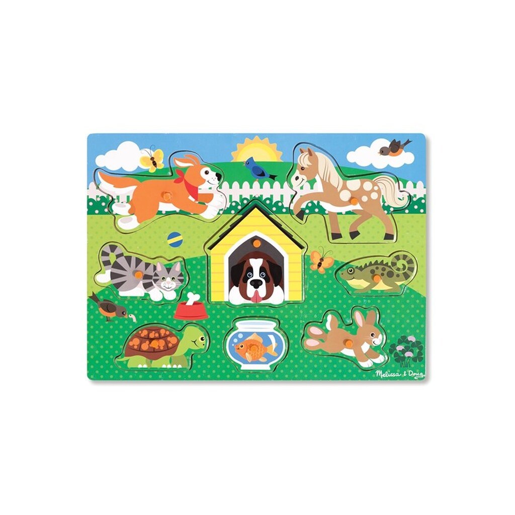Melissa &amp; Doug Wooden Peg Puzzle - Pets