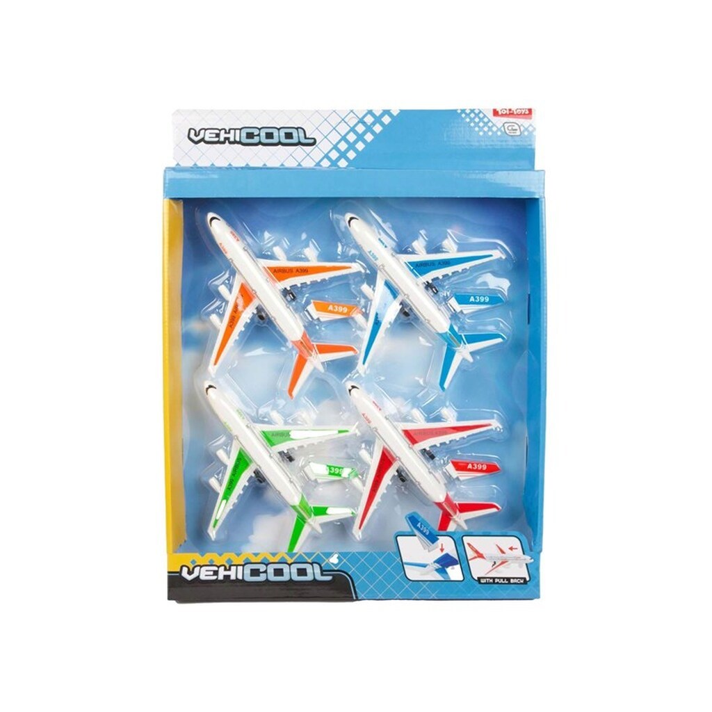 Toi-Toys - Vehicool Pull Back Airplanes 4pcs.