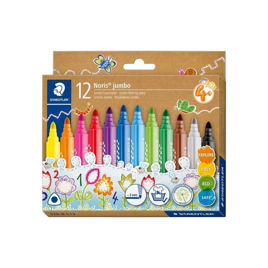 Staedtler Noris Jumbo Tusser. 12 stk. ass.