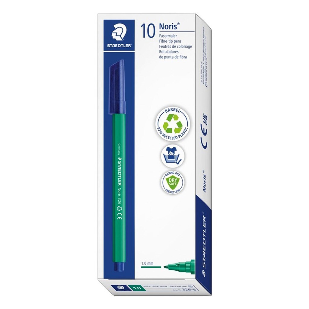 Staedtler NORIS FARVETUSSER 1,0mm, 10 stk GRØN